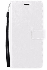 Nomfy Hoesje Geschikt voor iPhone 14 Pro Hoes Bookcase Flipcase Book Cover Met 2x Screenprotector - Hoes Geschikt voor iPhone 14 Pro Hoesje Book Case - Wit