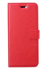 BASEY. Hoes Geschikt voor iPhone 14 Pro Max Hoesje Bookcase Hoes Flip Case Book Cover Met Screenprotector - Hoesje Geschikt voor iPhone 14 Pro Max Hoes Book Case Hoesje - Rood
