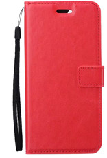Nomfy Hoesje Geschikt voor iPhone 14 Pro Max Hoes Bookcase Flipcase Book Cover Met Screenprotector - Hoes Geschikt voor iPhone 14 Pro Max Hoesje Book Case - Rood