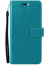 Nomfy Hoes voor iPhone 14 Pro Max Hoesje Book Case Hoes Flip Cover Bookcase Met Screenprotector - Turquoise
