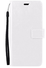 Nomfy Hoes voor iPhone 14 Pro Max Hoesje Book Case Hoes Flip Cover Bookcase Met Screenprotector - Wit