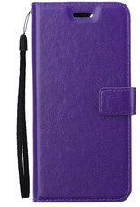 Nomfy Hoes voor iPhone 14 Pro Max Hoesje Book Case Hoes Flip Cover Bookcase 2x Met Screenprotector - Paars