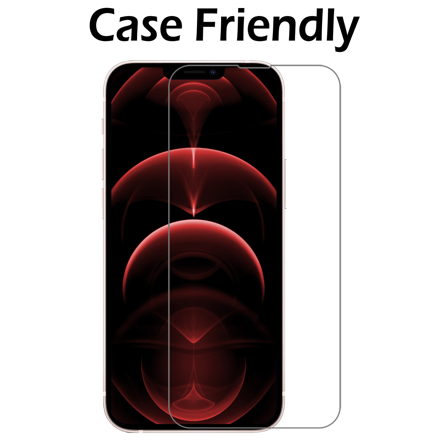 Nomfy Hoes voor iPhone 14 Pro Max Hoesje Book Case Hoes Flip Cover Bookcase 2x Met Screenprotector - Rood