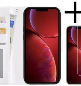 NoXx NoXx iPhone 14 Pro Hoesje Bookcase Met 2x Screenprotector - Wit