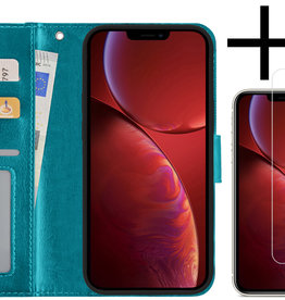 NoXx NoXx iPhone 14 Pro Hoesje Bookcase Met 2x Screenprotector - Turquoise