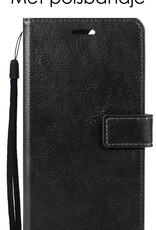 NoXx Hoes Geschikt voor iPhone 14 Hoesje Book Case Hoes Flip Cover Wallet Bookcase Met 2x Screenprotector - Zwart