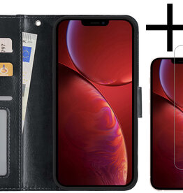 NoXx NoXx iPhone 14 Plus Hoesje Bookcase Met 2x Screenprotector - Zwart