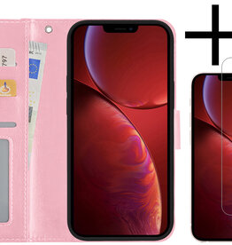 NoXx NoXx iPhone 14 Plus Hoesje Bookcase Met 2x Screenprotector - Lichtroze
