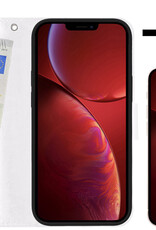 NoXx Hoes Geschikt voor iPhone 14 Plus Hoesje Book Case Hoes Flip Cover Wallet Bookcase Met Screenprotector - Wit