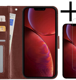 NoXx NoXx iPhone 14 Plus Hoesje Bookcase Met Screenprotector - Bruin