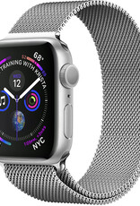 BASEY. Milanees Bandje Geschikt voor Apple Watch SE 40 mm Milanees Bandje - Band Geschikt voor Apple Watch SE 40 mm Met Magneetsluiting - Zilver