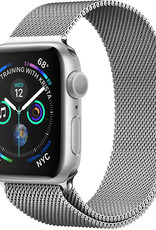 NoXx Horlogeband Milanees Geschikt voor Apple Watch SE 40 mm Bandje - Bandje Geschikt voor Apple Watch SE 40 mm Band Milanees - Zilver
