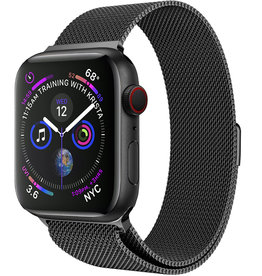 BASEY. BASEY. Apple Watch SE Bandje Milanees (44 mm) - Zwart