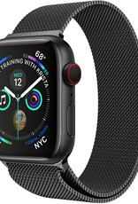 NoXx Horlogeband Milanees Geschikt voor Apple Watch SE 44 mm Bandje - Bandje Geschikt voor Apple Watch SE 44 mm Band Milanees - Zwart