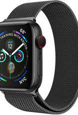 NoXx Horlogeband Milanees Geschikt voor Apple Watch 8 45 mm Bandje - Bandje Geschikt voor Apple Watch 8 45 mm Band Milanees - Zwart