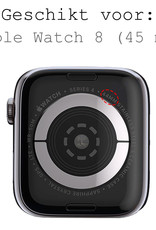 BASEY. Geschikt Voor Apple Watch 8 Bandje Milanees (45 mm) - Horloge Band Geschikt Voor Apple Watch 8 Bandje Met Magneetsluiting - Zwart En Goud