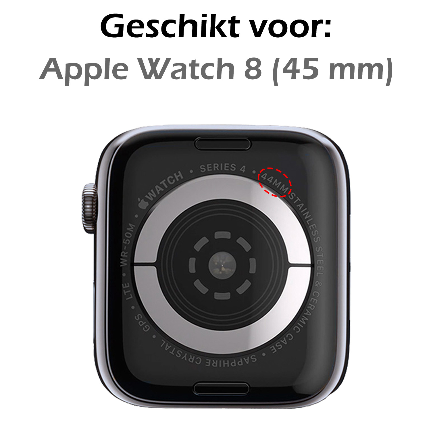 Nomfy Geschikt Voor Apple Watch 8 Bandje Zilver Milanees Horloge Band Voor Apple Watch 8 Band (45) mm - Zilver x Rose Goud
