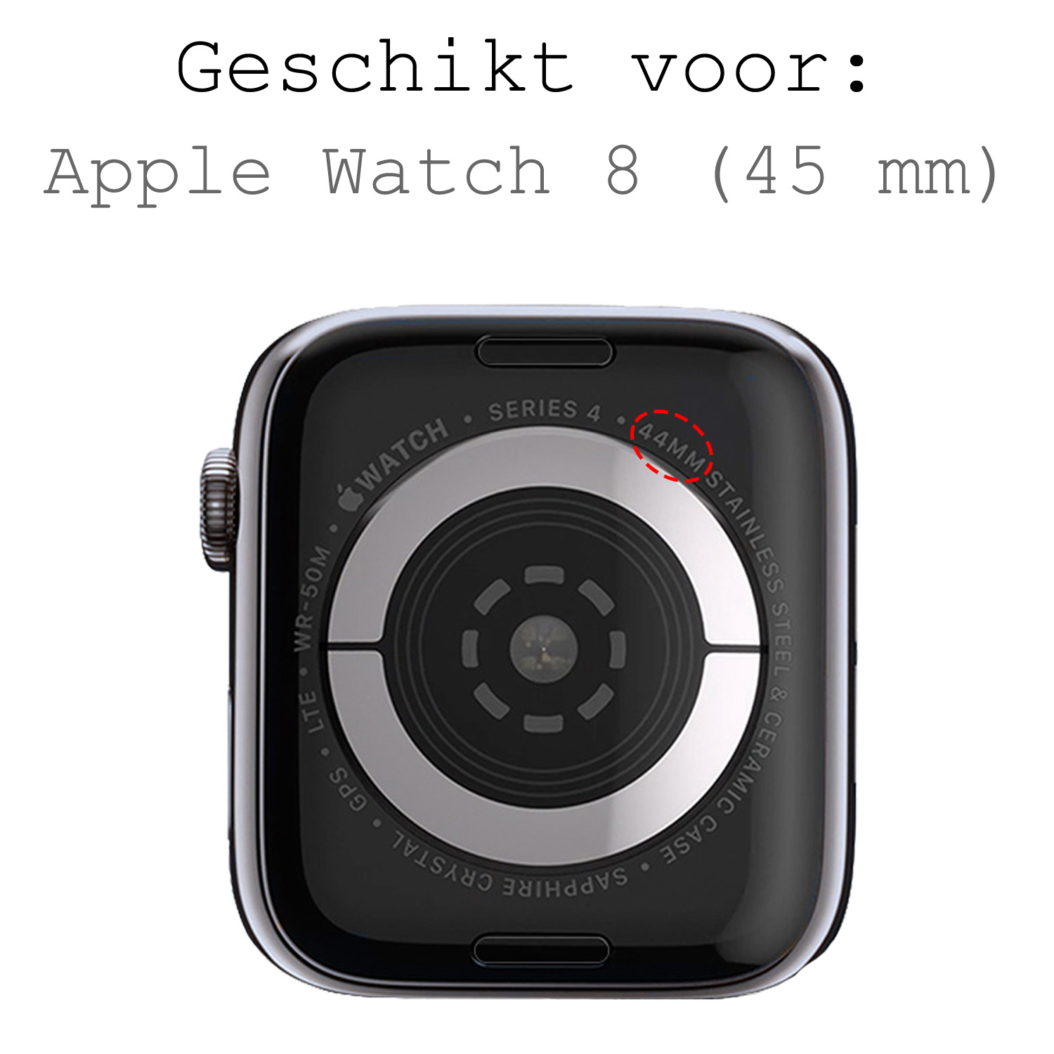 BASEY. Geschikt Voor Apple Watch 8 Bandje Milanees (45 mm) - Horloge Band Geschikt Voor Apple Watch 8 Bandje Met Magneetsluiting - Zilver En Rose Goud