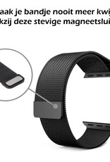 Nomfy Milanees Horlogebandje Geschikt voor 8 41 mm Band Milanees - Bandje Geschikt voor 8 41 mm Bandje Milanees - Zwart & Rose Goud