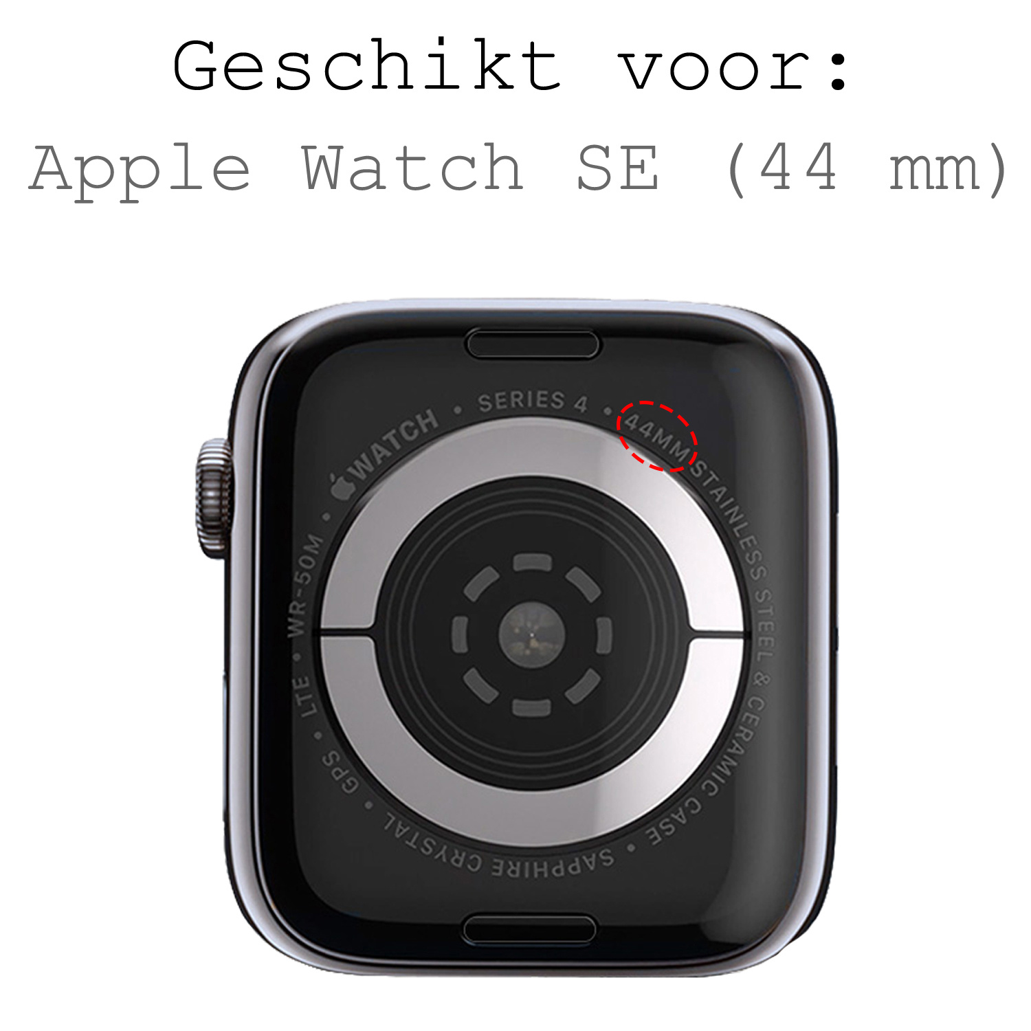 BASEY. Milanees Bandje Geschikt voor Apple Watch SE 44 mm Milanees Bandje - Band Geschikt voor Apple Watch SE 44 mm Met Magneetsluiting - Zilver