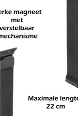 Nomfy Milanees Horlogebandje Geschikt voor 8 45 mm Band Milanees - Bandje Geschikt voor 8 45 mm Bandje Milanees - Zwart