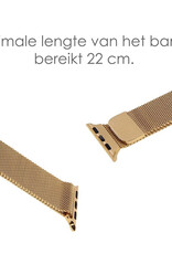 NoXx Horlogeband Milanees Geschikt voor Apple Watch 8 41 mm Bandje - Bandje Geschikt voor Apple Watch 8 41 mm Band Milanees - Goud
