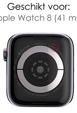 NoXx Horlogeband Milanees Geschikt voor Apple Watch 8 41 mm Bandje - Bandje Geschikt voor Apple Watch 8 41 mm Band Milanees - Zwart
