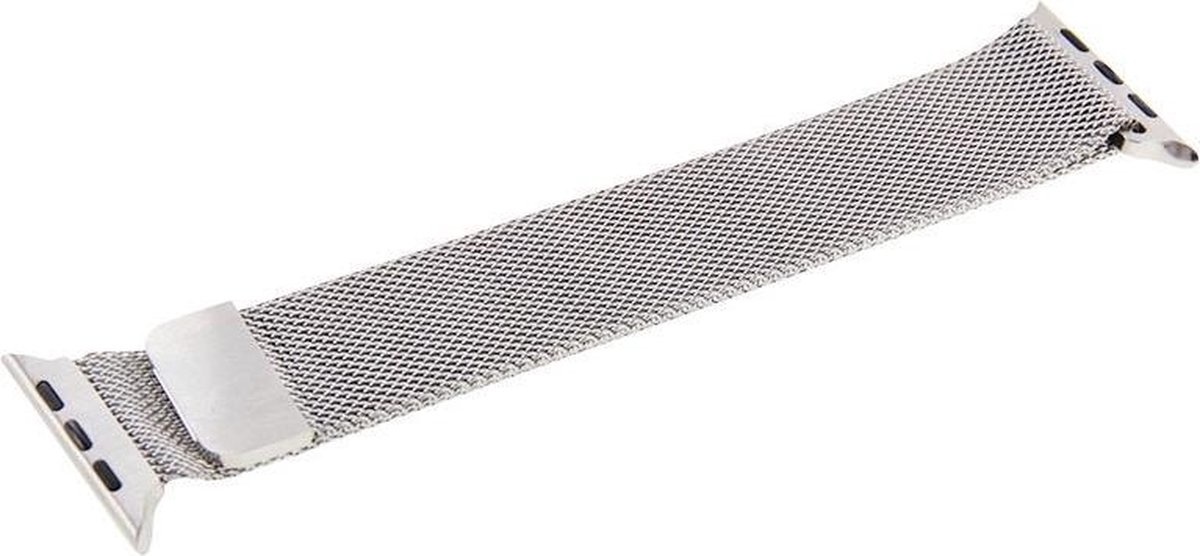 Nomfy Milanees Horlogebandje Geschikt voor SE 44 mm Band Milanees - Bandje Geschikt voor SE 44 mm Bandje Milanees - Zwart & Zilver