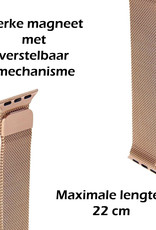 Nomfy Milanees Horlogebandje Geschikt voor 8 45 mm Band Milanees - Bandje Geschikt voor 8 45 mm Bandje Milanees - Zwart & Rose Goud