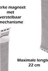 Nomfy Milanees Horlogebandje Geschikt voor 8 45 mm Band Milanees - Bandje Geschikt voor 8 45 mm Bandje Milanees - Zwart & Zilver