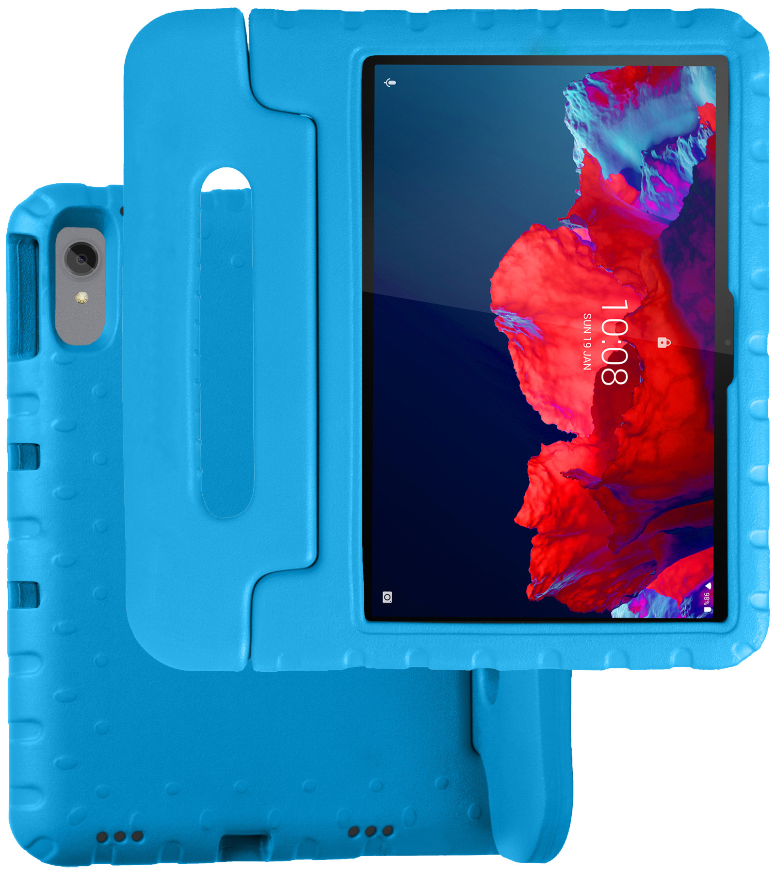 BASEY. Hoesje Geschikt voor Lenovo Tab P11 Plus Hoesje Kinder Hoes Shockproof Kinderhoes - Kindvriendelijk Hoesje Geschikt voor Lenovo Tab P11 Plus Hoes Kids Case - Blauw