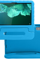 NoXx Hoesje Geschikt voor Lenovo Tab P11 Plus Hoesje Kinderhoes Shockproof Hoes Kids Case - Blauw