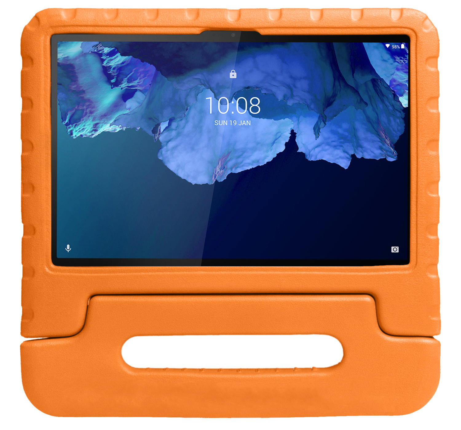 Nomfy Hoes Geschikt voor Lenovo Tab P11 Plus Hoes Bumper Kindvriendelijk Kids Case Kinderhoes - Hoesje Geschikt voor Lenovo Tab P11 Plus Hoesje Shockproof Cover Hoes - Oranje