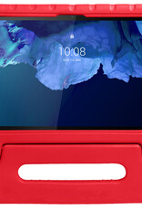 Nomfy Hoes Geschikt voor Lenovo Tab P11 Plus Hoes Bumper Kindvriendelijk Kids Case Kinderhoes - Hoesje Geschikt voor Lenovo Tab P11 Plus Hoesje Shockproof Cover Hoes - Rood