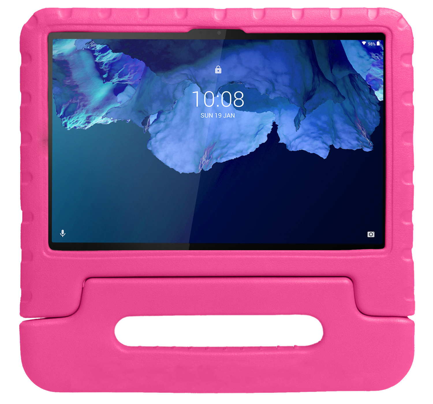 Nomfy Hoes Geschikt voor Lenovo Tab P11 Plus Hoes Bumper Kindvriendelijk Kids Case Kinderhoes - Hoesje Geschikt voor Lenovo Tab P11 Plus Hoesje Shockproof Cover Hoes - Roze