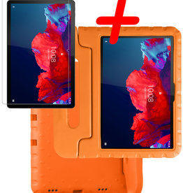 BASEY. BASEY. Lenovo Tab P11 Plus Kinderhoes Met Screenprotector - Oranje