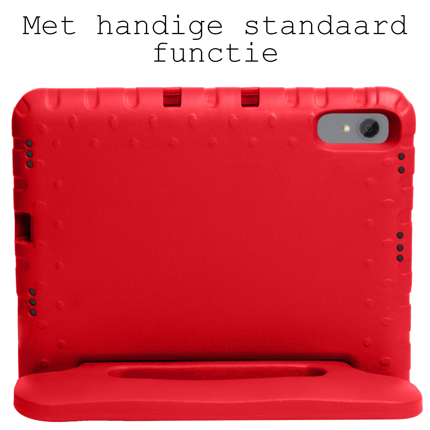 BASEY. Hoesje Geschikt voor Lenovo Tab P11 Plus Hoesje Kinder Hoes Shockproof Kinderhoes Met Screenprotector - Kindvriendelijk Hoesje Geschikt voor Lenovo Tab P11 Plus Hoes Kids Case - Rood