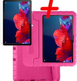 BASEY. BASEY. Lenovo Tab P11 Plus Kinderhoes Met Screenprotector - Roze