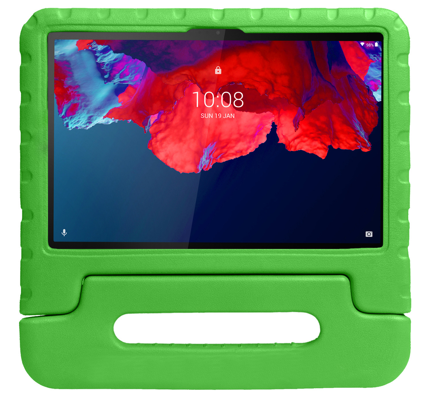 BASEY. Hoesje Geschikt voor Lenovo Tab P11 Plus Hoesje Kinder Hoes Shockproof Kinderhoes Met 2x Screenprotector - Kindvriendelijk Hoesje Geschikt voor Lenovo Tab P11 Plus Hoes Kids Case - Groen