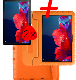 BASEY. BASEY. Lenovo Tab P11 Plus Kinderhoes Met 2x Screenprotector - Oranje