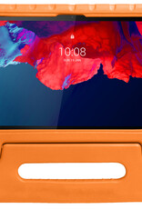 BASEY. Hoesje Geschikt voor Lenovo Tab P11 Plus Hoesje Kinder Hoes Shockproof Kinderhoes Met 2x Screenprotector - Kindvriendelijk Hoesje Geschikt voor Lenovo Tab P11 Plus Hoes Kids Case - Oranje