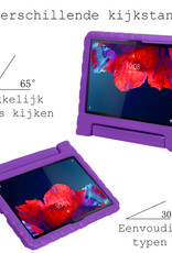 BASEY. Hoesje Geschikt voor Lenovo Tab P11 Plus Hoesje Kinder Hoes Shockproof Kinderhoes Met 2x Screenprotector - Kindvriendelijk Hoesje Geschikt voor Lenovo Tab P11 Plus Hoes Kids Case - Paars