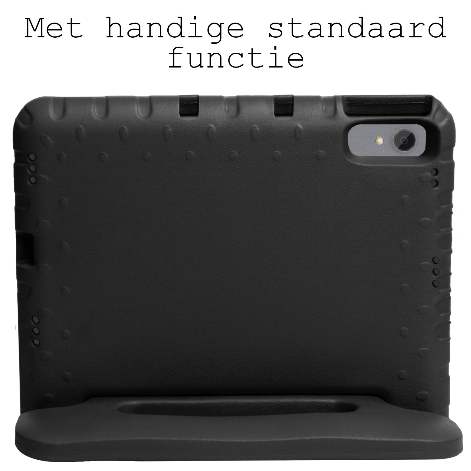 BASEY. Hoesje Geschikt voor Lenovo Tab P11 Plus Hoesje Kinder Hoes Shockproof Kinderhoes Met 2x Screenprotector - Kindvriendelijk Hoesje Geschikt voor Lenovo Tab P11 Plus Hoes Kids Case - Zwart