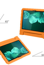 NoXx Hoesje Geschikt voor Lenovo Tab P11 Plus Hoesje Kinderhoes Shockproof Hoes Kids Case Met Screenprotector - Oranje