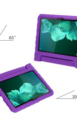 NoXx Lenovo Tab P11 Plus Hoesje Kinderhoes Shockproof Cover Case Met Screenprotector - Paars