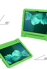 NoXx Hoesje Geschikt voor Lenovo Tab P11 Plus Hoesje Kinderhoes Shockproof Hoes Kids Case Met 2x Screenprotector - Groen