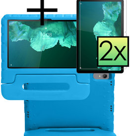 NoXx NoXx Lenovo Tab P11 Plus Kinderhoes Met 2x Screenprotector - Blauw