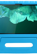 NoXx Hoesje Geschikt voor Lenovo Tab P11 Plus Hoesje Kinderhoes Shockproof Hoes Kids Case Met 2x Screenprotector - Blauw