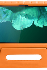 NoXx Hoesje Geschikt voor Lenovo Tab P11 Plus Hoesje Kinderhoes Shockproof Hoes Kids Case Met 2x Screenprotector - Oranje