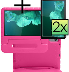 NoXx NoXx Lenovo Tab P11 Plus Kinderhoes Met 2x Screenprotector - Roze
